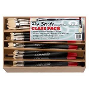 Creative Mark Powercryl Ultimate Acrylic Paint Brushes - Assorted, Artist Paint Brushes, 3 Diameters of Synthetic Hair Filament, Fine Control of Heavy - 1 of 4
