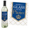 Big Dot of Happiness Royal Prince Charming - Baby Shower or Birthday Party Decorations for Women and Men - Wine Bottle Label Stickers - Set of 4 - 3 of 4
