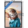 Trends International James Booker - Aloha Cat Framed Wall Poster Prints - 3 of 4