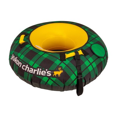 Yukon Charlies Timber Tube Buffalo Plaid 48'' Snow Tube - Green
