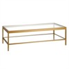 54" Brass Finish Coffee Table - Henn&Hart - 2 of 4