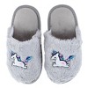 CTM Girl's Fuzzy Unicorn Slide Slippers - 3 of 4