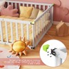APRILSOUL Floor Bed for Kids, Solid Wood Toddler Bed Frame with Convertible Door and Safety Fence - 2 of 4