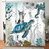 LunaLulinlk Sea Turtle with Cat Shower Curtain - 3 of 4