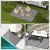 Resenkos Floor Mat Carpet,Indoor Door Mat,Reversible Outdoor Rug Carpet RV Camping Rugs with Carry Bag, 9' x 12', Black & White Chain 143" Black - 4 of 4