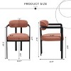 Grungis Boucle Kitchen Chair Set of 2,Upholstered Dining Chairs with Curved Backrest and Black Metal Legs for Dining Room,Kitchen - 3 of 4