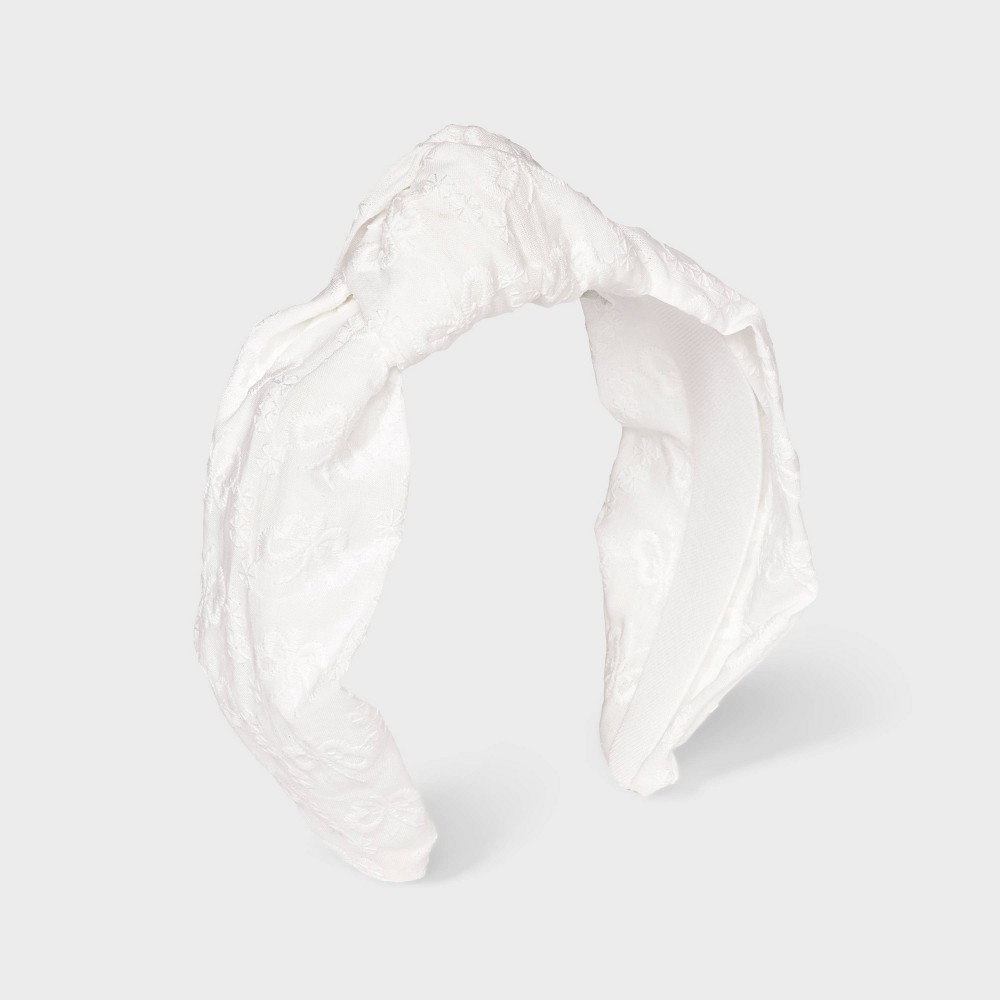 Girls' Headband Top Knot - Cat & Jack™ White