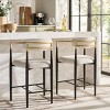 Covelle Arm Counter Stool (Set of 2)  - BST6403A - Black Gold/Dove Grey - Safavieh - 2 of 4