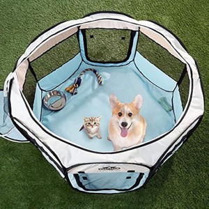PETMAKER Portable Pop Up Pet Play Pen-Blue, Small - 1 of 1