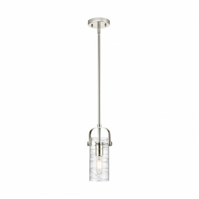 Pilaster II Cylinder - 1 Light Pendant In Contemporary Style-9.5 Inches Tall and 5 Inches Wide