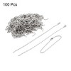 Unique Bargains Dog Key Metal Tag Beaded Ball Chain Keychain 3.7 Inches Length Silver Tone 100 Pcs - 2 of 4