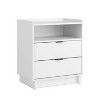 Prepac 23.75" Wide Simply Modern 2 Drawer Nightstand White - image 2 of 4