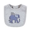 Touched by Nature Infant Boy Organic Cotton Bibs, Blue Peanut, One Size - 3 of 4