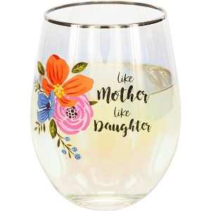 Pavilion Gift Company - Mother Daughter - 18 oz Stemless Wine Glass - Drinkware - 1 of 4