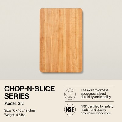 Maple Wood 16" x 10" Reversible Cutting Board with Eased Corners