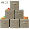 FURNIinspire 6pcs Storage Box Utility Storage Bins Drawer Organizer Storage Cubes Basket Dorm Organizers, Home Storage, Gray, 11.7"*11.7"*4.29" - 2 of 4