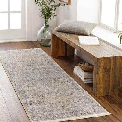 Neo Traditional Gray and Beige Polyester Area Rug 5'3" x 7'
