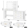 61" Make Up Vanity Desk with Mirror and Lights, 3 Lighting Modes Vanity Organizer , Vanity with 8 Storage Large Drawer & 2 Open Shelves - 2 of 4