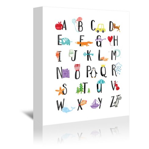 Alphabet Chart Poster Wall Art, Alphabet Poster Printable, ABC