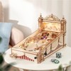 ROBOTIME 3D Wooden Puzzle Pinball Machine Model,Diy Retro Games Marble Run, Beige, 18.7"*10.8"*18.7" - 4 of 4