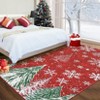 Christmas Area Rugs, Snowflake Trees Washable Throw Carpet Rugs for Living Room - 3 of 4