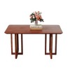 Homy Casa Solid Wood Dining Table with Faux Rattan Legs, Modern Style for Kitchen or Dining Room - 4 of 4
