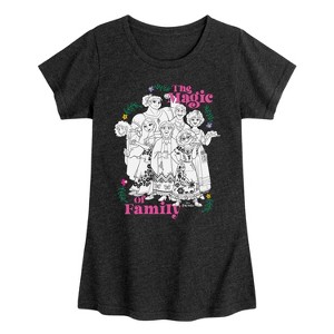 Girls' - Encanto - The Magic Of Family Fitted Short Sleeve Graphic T-Shirt - 1 of 4