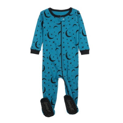 Leveret Footed Cotton Pajama Moon 3-6 Month : Target