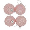 Northlight Glittered Geometric Iridescent Glass Ball Christmas Ornaments - 3" (80mm) - Pink  - 4ct - image 3 of 4