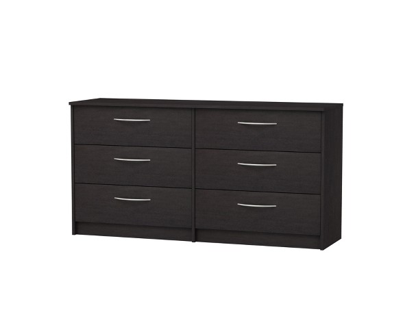 Addison 6 Drawer Dresser Black/Brown - Loft 607