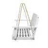 PAGED Swing Chair Outdoor, 2-Seater Hanging Bench With Chains, Patio Furniture Swing For Backyard Garden Poolside - 4 of 4