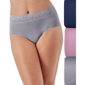 Modern Seamless Lace Trim Brief Underwear, 3-Pack - 1 of 2