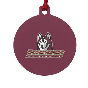 Bloomsburg University Primary Logo Aluminum Holiday Christmas Tree Ornament  3.0" (7.6 cm) x 3.37" (8.6 cm) - 1 of 4