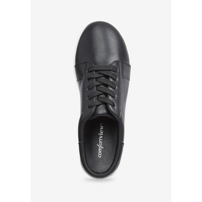 Женские кроссовки Comfortview The Kandice Slip On Sneaker Mule - 9 W, Black (Wide Widths Available) — фото 6