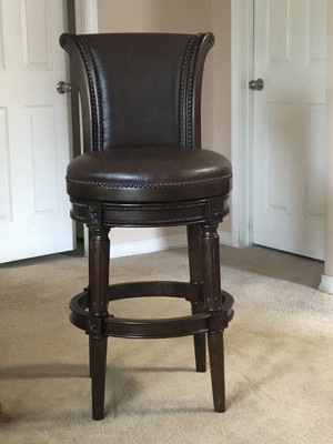 Maven Lane Pullman 31 Inch Tall Bar Height Upholstered Barstool With