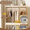 Portable Wardrobe Closet Storage Organizer for Clothes, Wardrobe Storage Cabinet with Magnetic Transparent Door & Hanging Rod for Living Room Bedroom - 4 of 4