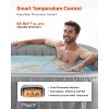 VEVOR Inflatable Hot Tub, 4 to 6 Person Capacity, 72.8 x 26 in Square Portable Outdoor Spa, with 130 Soothing Jets,PVC Outdoor Hot Tub, Grey - 4 of 4