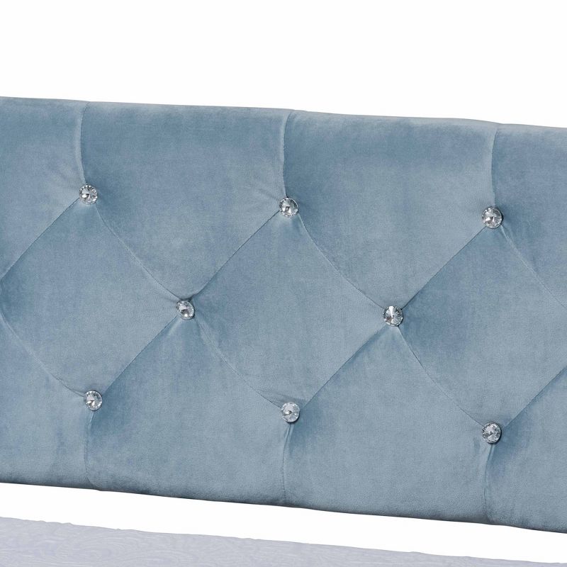 Cora Velvet Fabric Upholstered and Wood Daybed - Baxton Studio, 6 of 12