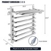 Costway 10-Bar Wall Mounted Towel Warmer Stainless Steel Plug-in Towel Rack w/ Top Shelf - 2 of 4