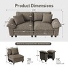 Captiva Designs 87.5-Inch Modular 2PC Loveseat, Comfy Deep Seat Sofa for Living Room, Corduroy & Chenille Fabric - 2 of 4