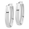 Black Bow Jewelry 6mm Polished 14k White Gold Oval Hoop Earrings, 32mm (1 1/4 Inch) - 2 of 4
