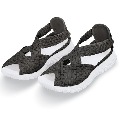 Collections Etc Stretch-weave Sandals