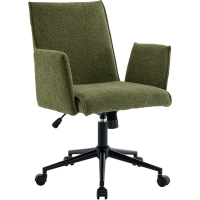 YOUNIKE Home Office Chair Modern Executive Desk Chair Adjustable Swivel Velvet Armchair for Reference Reading Study Room