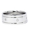 Pompeii3 Mens 8mm 14K White Gold Comfort Wedding Diamond Band - 2 of 4