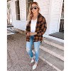 Imily Bela Classic Plaid Shirt for Women Soft Long Sleeve Casual Blouse Tops - 3 of 4