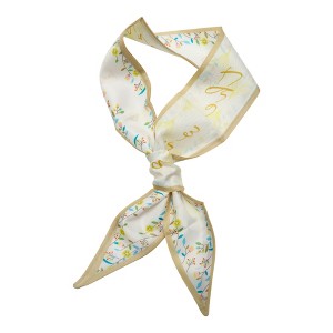 Unique Bargains Women's Floral Long Ribbon Headband Yellow 1 Pc - 1 of 4