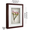 Americanflat 12x16 Shadow Box Frame with Polished Plexiglass - Use as 8x12 Frame with Mat or 12x16 Frame Without Mat - Mahogany - 2 of 4