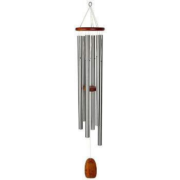 Woodstock Wind Chimes Signature Collection, Amazing Grace Chime, Heavenly 53'' Silver Wind Chime AGXLS
