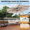 Outdoor Large Round Aluminum Offset Umbrella, Heavy Duty Offset Umbrella With 360¡ãRotation, Offset Patio Cantilever UmbrellaS With Base Included - 4 of 4