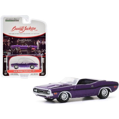 1970 Dodge Challenger R/T Convertible Plum Crazy Purple Metallic (Lot #1015) Barrett Jackson "Scottsdale Edition" 1/64 Diecast Model Car by Greenlight